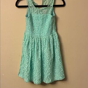 Elegant Kids Lace Dress in Light Blue